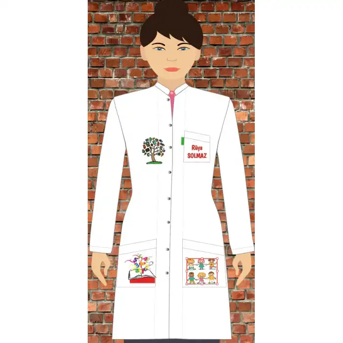 Baskılı Bayan Öğretmen Önlüğü (Sınıf ve Anasınıfı) 1