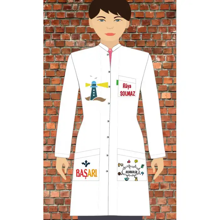 Rehberlik Baskılı Bayan Öğretmen Önlüğü 1