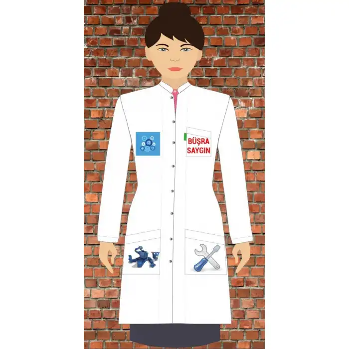 Teknoloji Tasarım Baskılı Bayan Öğretmen Önlüğü