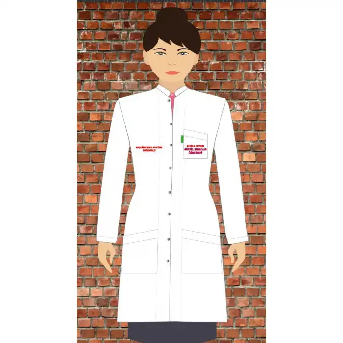 Okul Adı Öğretmen İsmi Ve Branşı Baskılı Bayan Öğretmen Önlüğü