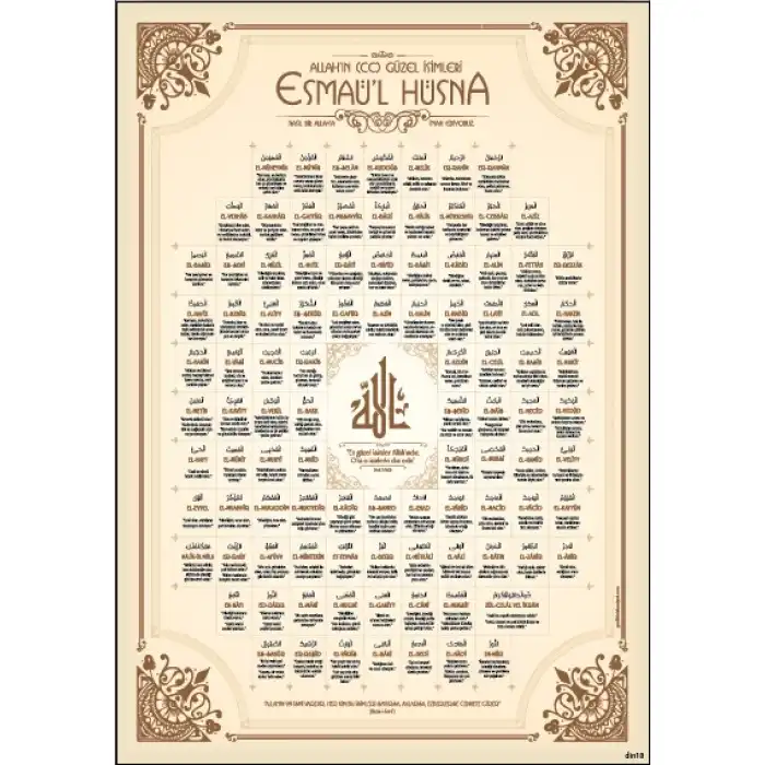 Esmaül Hüsna Afişi (Posteri) 2