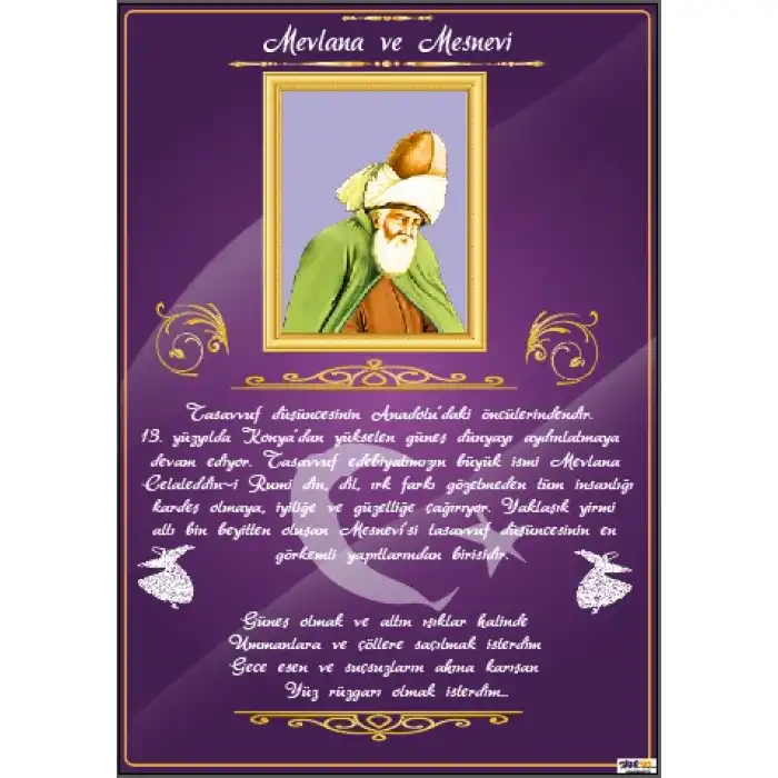 Mevlana ve Mesnevi Afişi