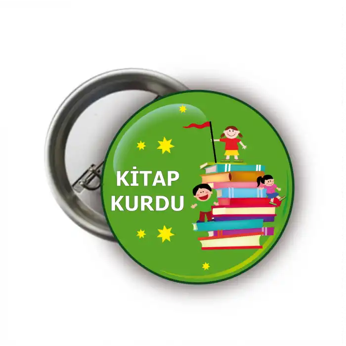 Kitap Kurdu Rozeti (Yeşil)