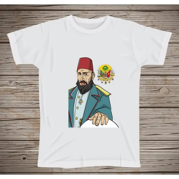 Sultan Abdülhamid Han ve Osmanlı Arması Tişörtü