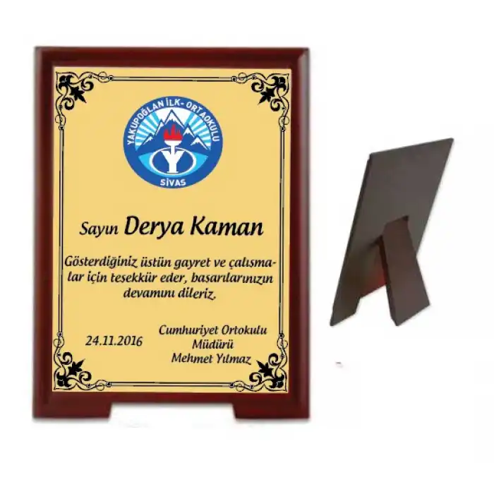 Ahşap Plaket 2 (Logolu)