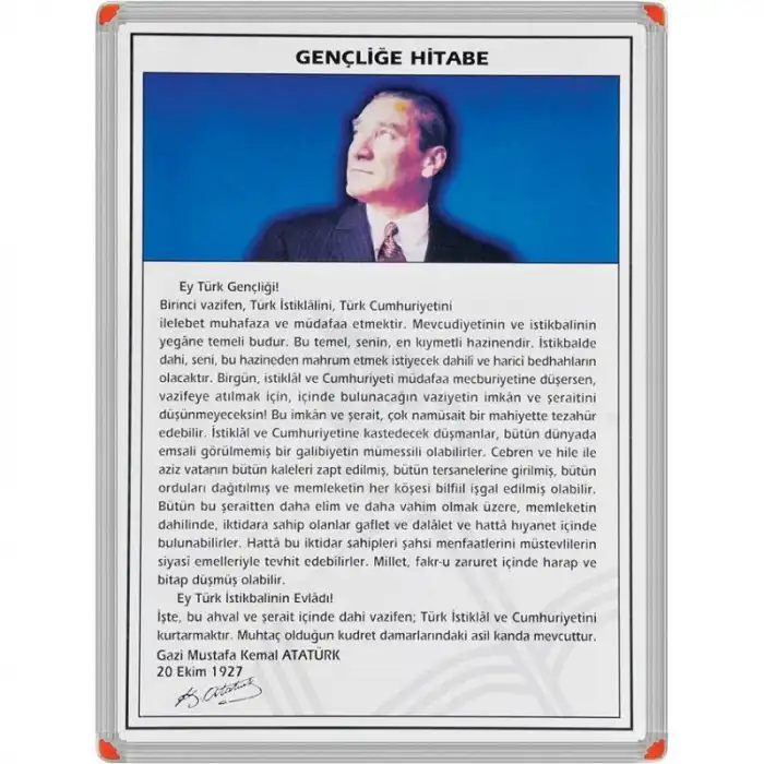 Alüminyum Çerçeve Gençliğe Hitabe 50x70