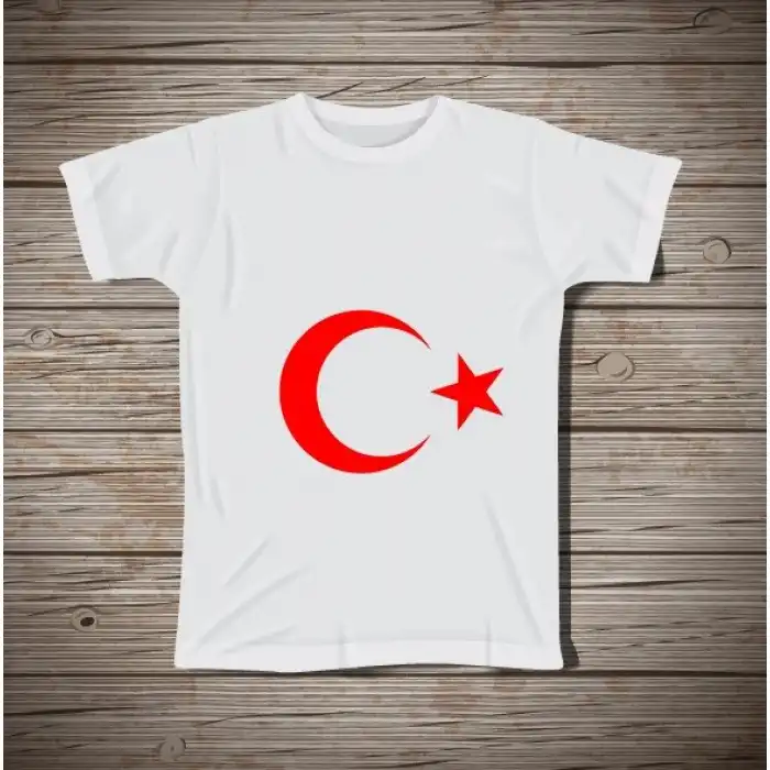 Ay Yıldız Baskılı Tişört 1