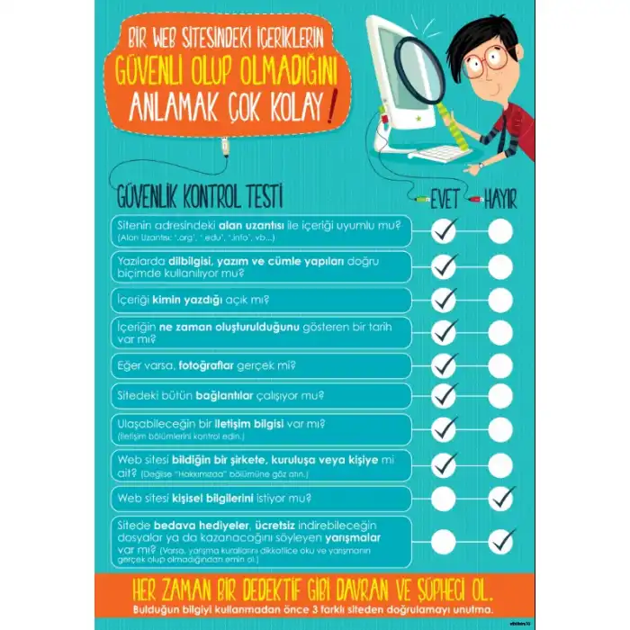 Bilişim Sokağı Güvenli Siteler Afişi (Posteri)