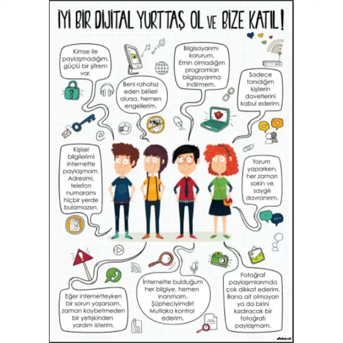 Bilişim Sokağı İyi bir Yurttaş Ol Afişi (Posteri)