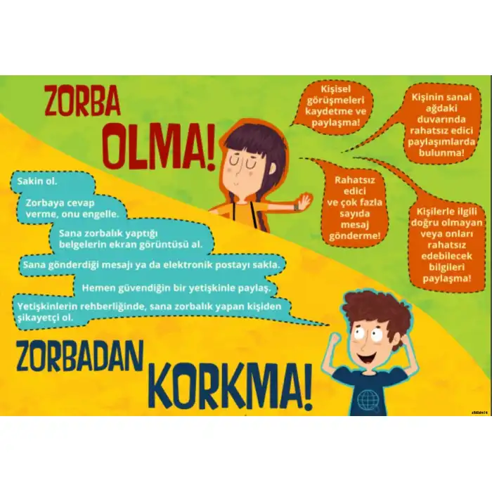 Bilişim Sokağı Siber Zorba Olma Afişi (Posteri)