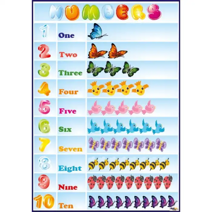 İngilizce Numbers Afişi