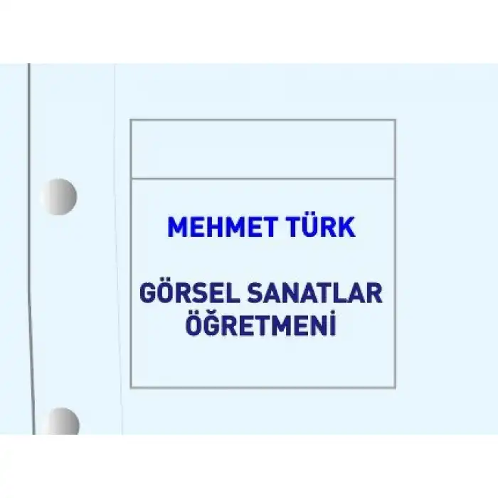 İsim Ve Branş Baskılı Erkek Öğretmen Önlüğü