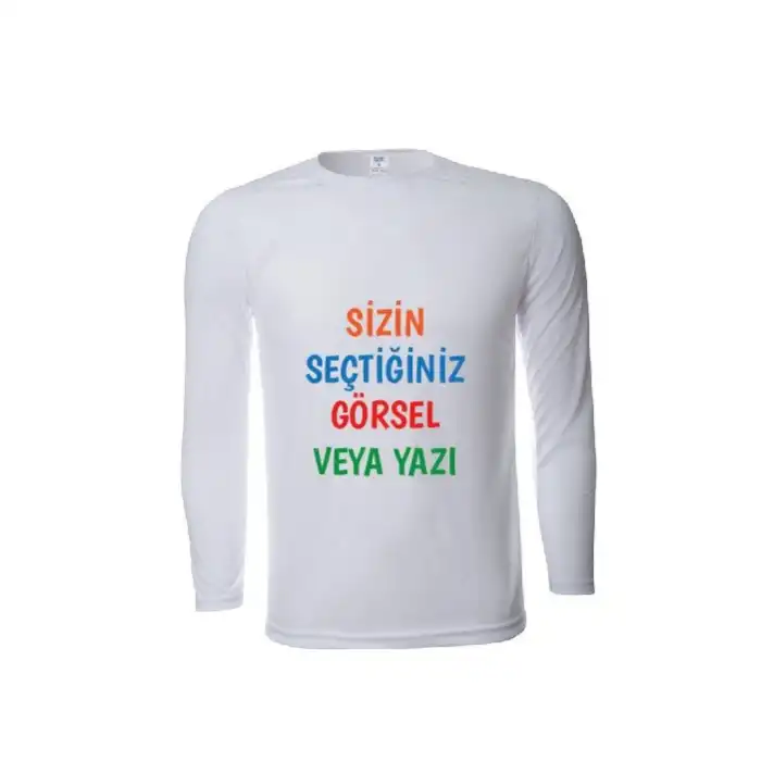 Kendin Tasarla Baskılı Uzun Kol Tişört