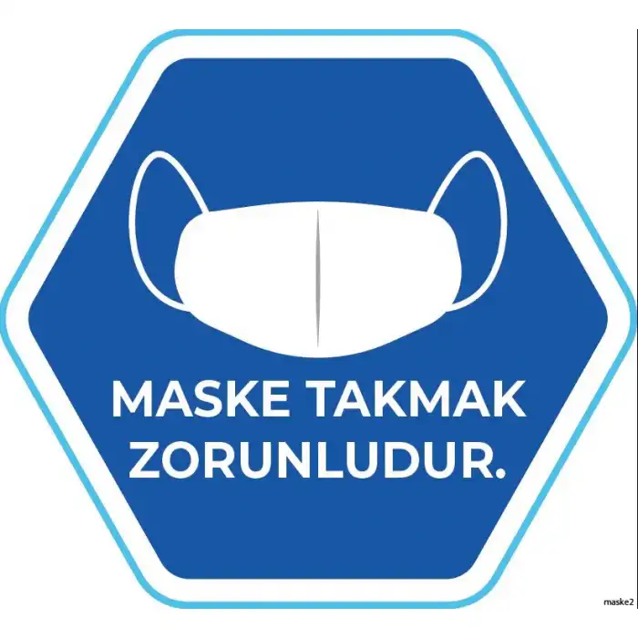 Maske Takmak Zorunludur Yapıştırma 2 (Laminasyonlu)