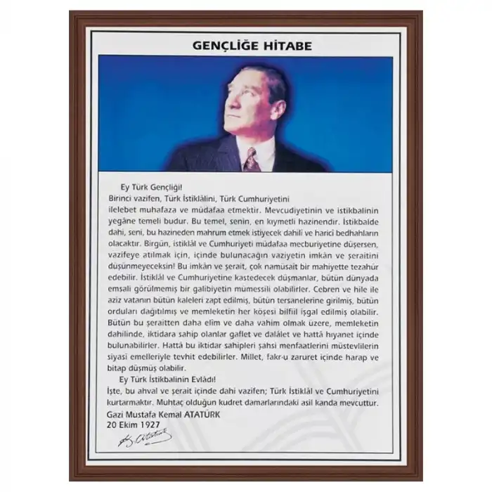 Mdf Çerçeve Gençliğe Hitabe 35x50