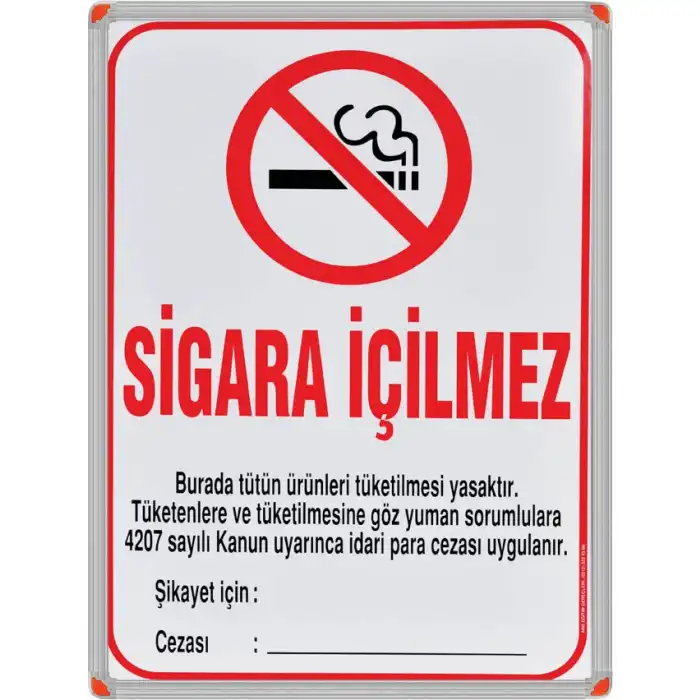 Mdf Çerçeve Sigara İçilmez 50x70