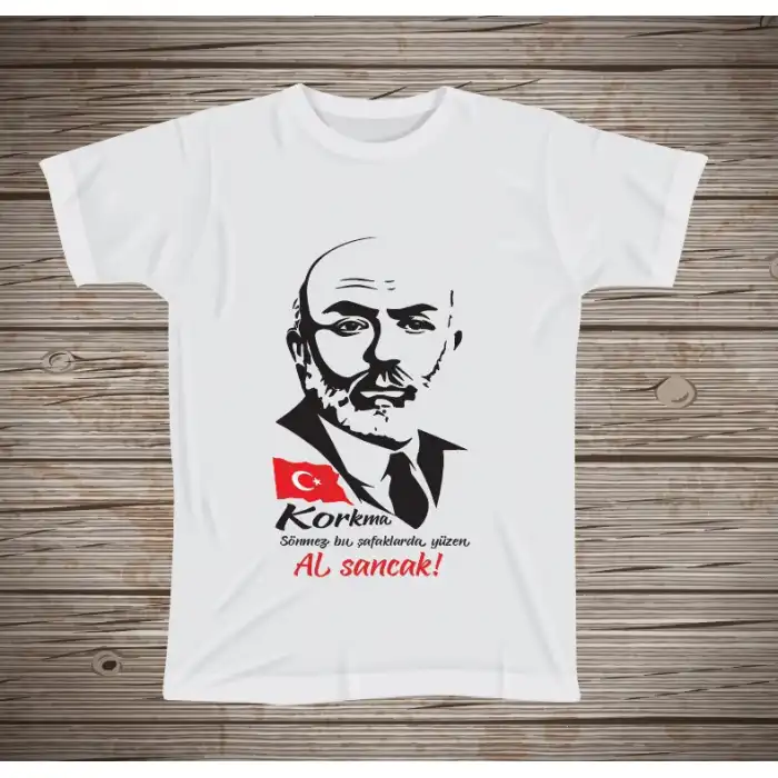 Mehmet Akif Ersoy ve 12 Mart Temalı Tişört 2