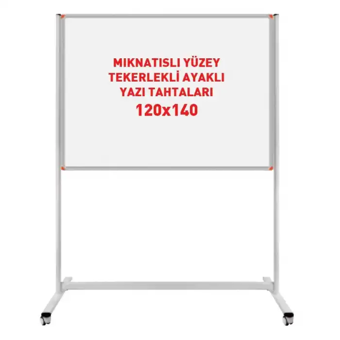 Mıknatıs Yüzeyli Tekerlekli Yazı Tahtası 120x140