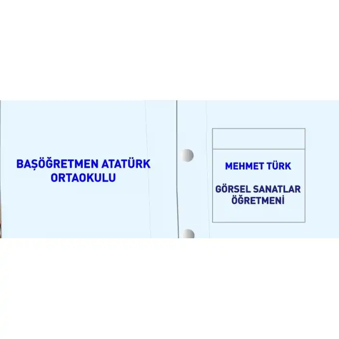 Okul Adı İsim Ve Branş Baskılı Erkek Öğretmen Önlüğü