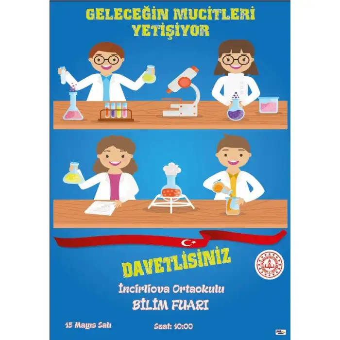 Okul Bilim Fuarı Afişi 1