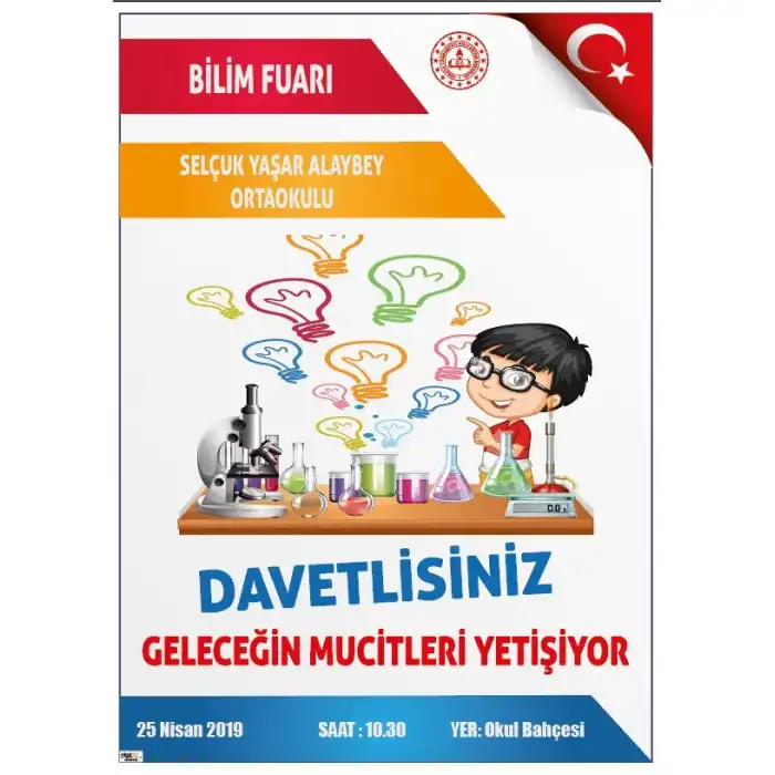 Okul Bilim Fuarı Afişi 2