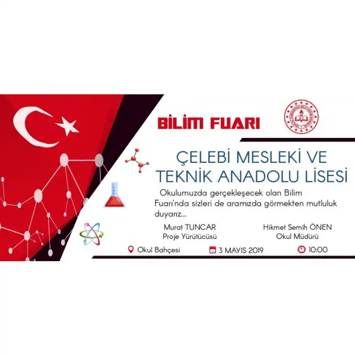 Okul Bilim Fuarı Davetiyesi 5 (Zarflı)