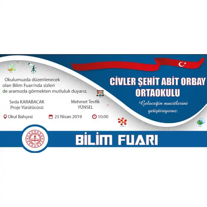 Okul Bilim Fuarı Davetiyesi 6 (Zarflı)