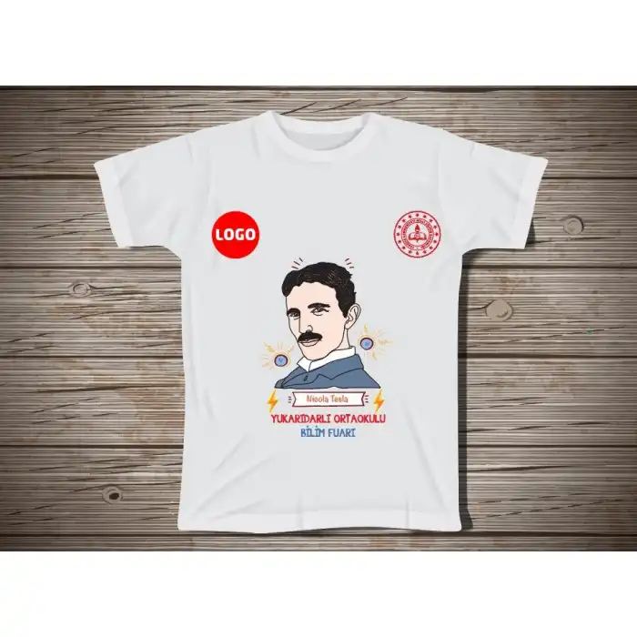 Okul Bilim Fuarı Tişört 112 (Nicola Tesla)