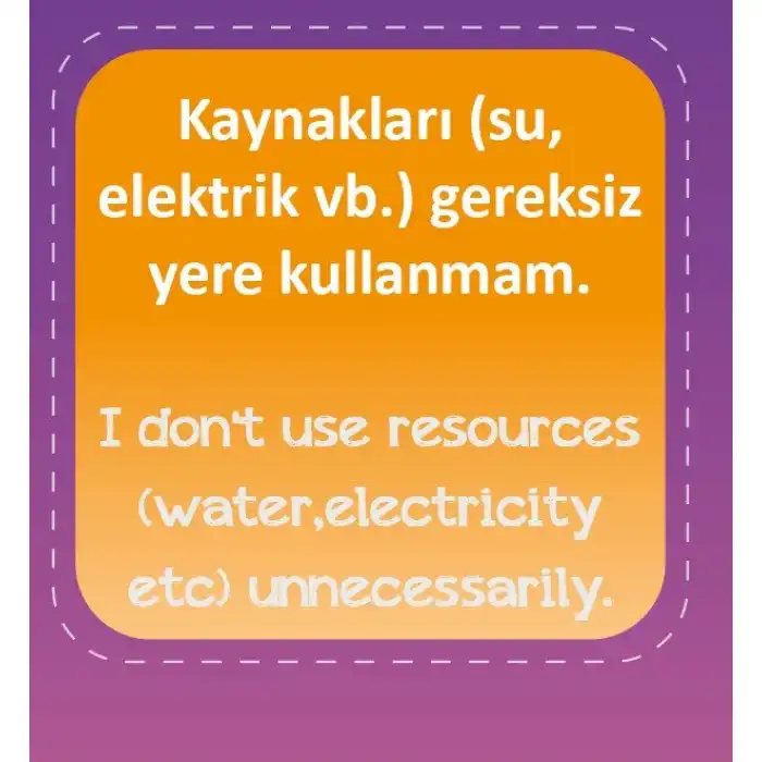 Okul Kuralları Afişi (İngilizce/Türkçe)