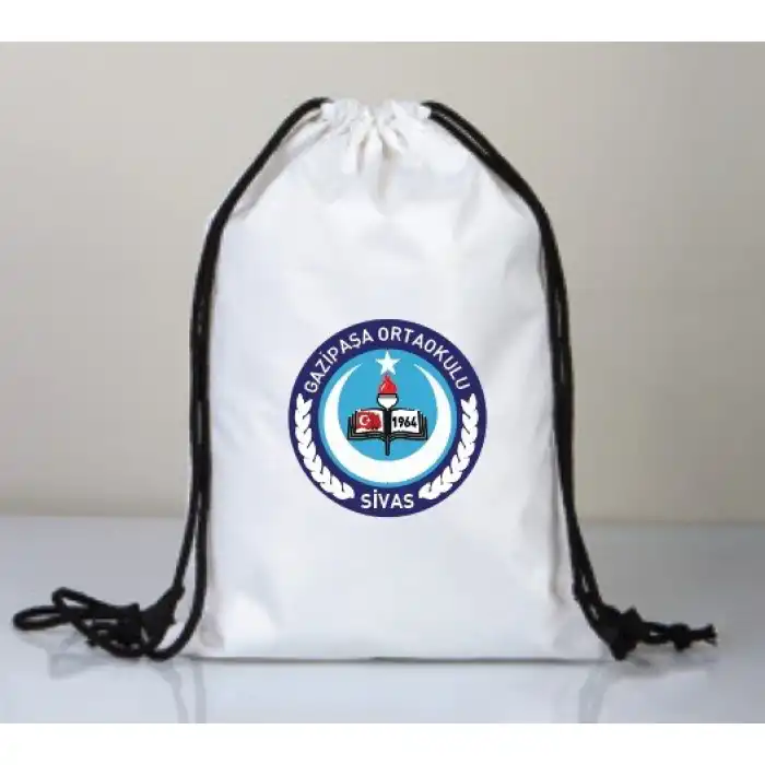 Okula Logosu Baskılı Spor Çanta