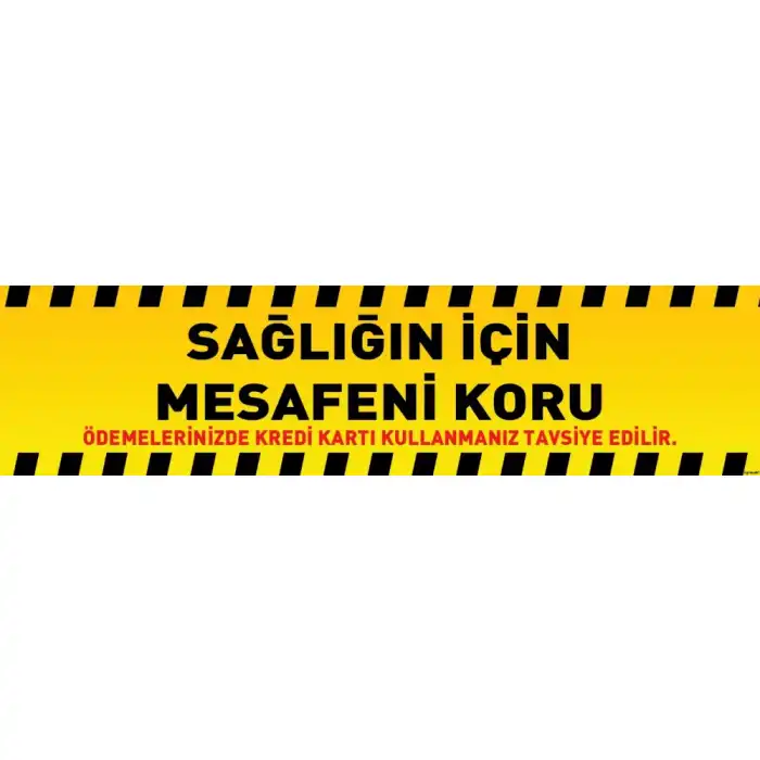 Sağlığın İçin Mesafeni Koru Yer Yapıştırma 2x50 cm 2 (Laminasyonlu)