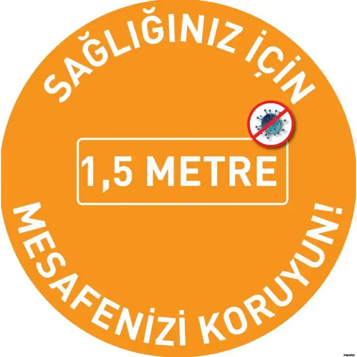Sosyal Mesafe Yer Yapıştırma 4 (Laminasyonlu)