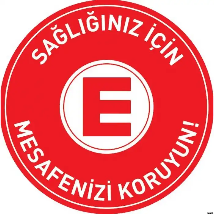 Sosyal Mesafe Yer Yapıştırma 6 (Laminasyonlu)