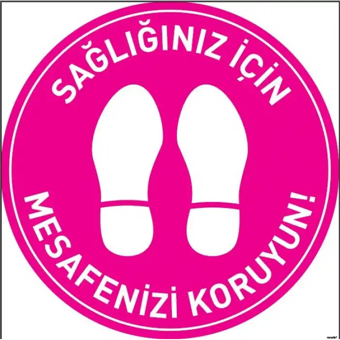 Sosyal Mesafe Yer Yapıştırma 7 (Laminasyonlu)