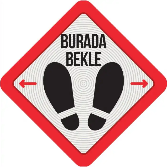 Sosyal Mesafe Yer Yazıları  24 (Laminasyonlu)