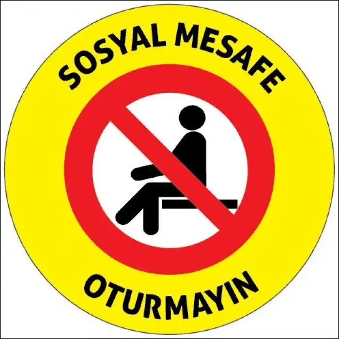 Sosyal Mesafe Yer Yazıları  42 (Laminasyonlu)