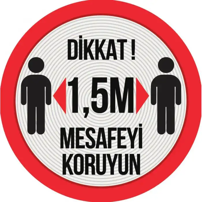 Sosyal Mesafe Yer Yazılarıı 22 (Laminasyonlu)