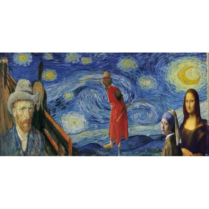 Ünlü Tablolar Kolaj Afişi