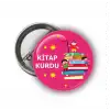 Kitap Kurdu Rozeti (Pembe)