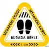 Sosyal Mesafe Yer Yapıştırma 18 (Laminasyonlu)
