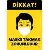 Maske Takmak Zorunludur Sticker 2