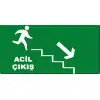 Acil Çıkış Aşağı Yön Levhası