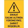 Saçak Altında Yürümeyiniz Uyarı Levhası