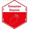 Temastan Kaçının Sosyal Mesafe Etiketi   (Laminasyonlu)