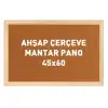 Ahşap Çerçeve Mantar Okul Panosu 45x60