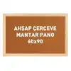 Ahşap Çerçeve Mantar Okul Panosu 60x90