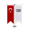 Firmaya Özel T Tipi Masa Bayrağı