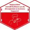 Hapşırırken Mendil Kullanın Etiketi  (Laminasyonlu)