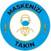 Maskenizi Takın  Yapıştırma Etiketi 2 (Laminasyonlu)