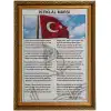 Mdf Lüks Köşeli Çerçeveli İstiklal Marşı 60x80